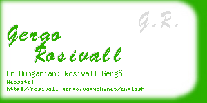 gergo rosivall business card
